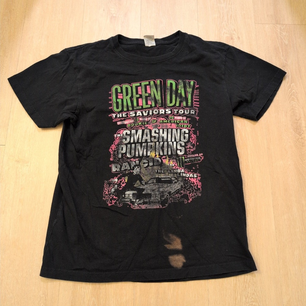 Green Day Saviors Tour 2024 T-Shirt Smashing Pumpkins Rancid Adult Large Concert
